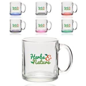 13 oz. Libbey Clear Glass Coffee Mugs