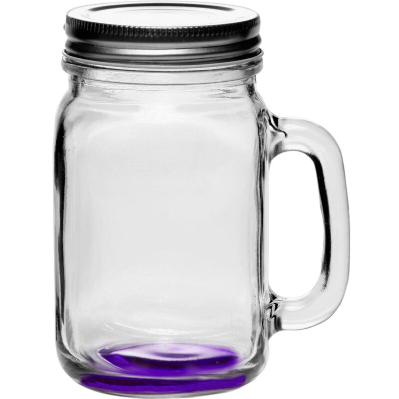 16 Oz. Libbey® Handle Mason Jars w/ Lids - 8