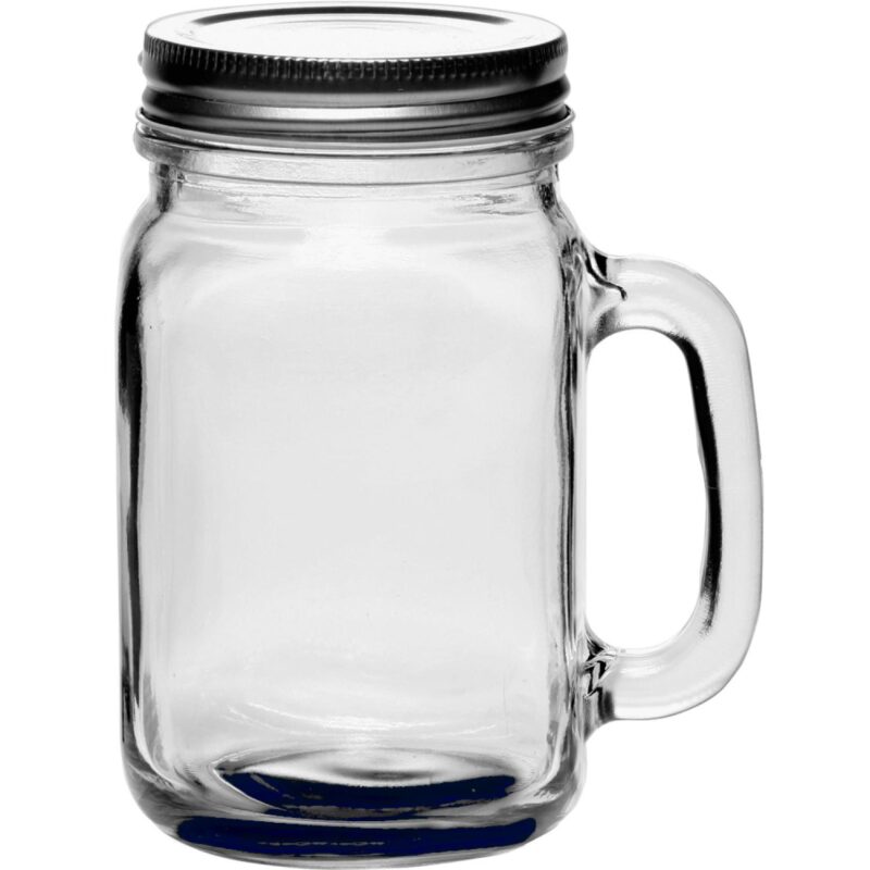 16 Oz. Libbey® Handle Mason Jars w/ Lids - 9