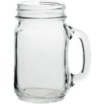 16 Oz. Maplewood Libbey Mason Jar Mug with Handle - 1