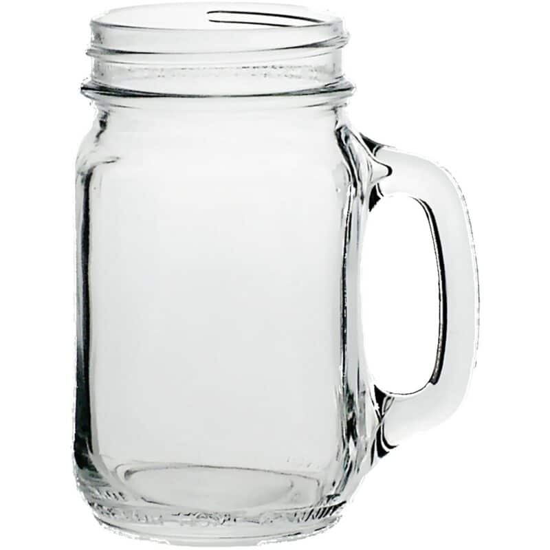 16 Oz. Maplewood Libbey Mason Jar Mug with Handle - 1