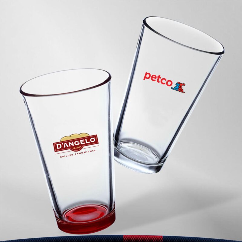 16 oz. Libbey Colored Bottom Beer Glasses - 2
