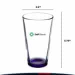 16 oz. Libbey Colored Bottom Beer Glasses - 3