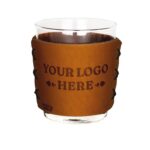 Full-Grain Leather Highball Sleeve with 13oz Libbey Cocktail Glass - Single - 2
