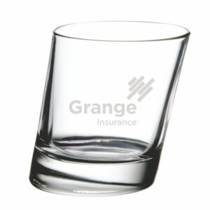 Laser Engraved Libbey® 11006721 Pisa 9.5 oz. Slanted Rocks / Old Fashioned Glass