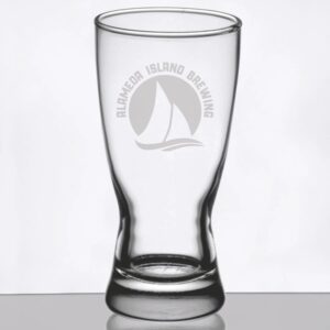 Laser Engraved Libbey® 1178HT Hourglass 10 oz. Rim Tempered Pilsner Glass