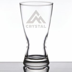 Laser Engraved Libbey® 1181HT Hourglass 12 oz. Rim Tempered Pilsner Glass