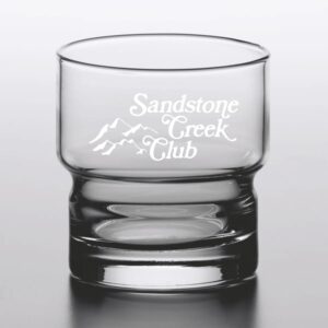 Laser Engraved Libbey® 12037 Newton 10 oz. Stackable Rocks / Old Fashioned Glass