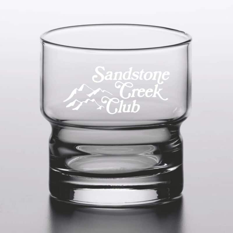 Laser Engraved Libbey® 12037 Newton 10 oz. Stackable Rocks / Old Fashioned Glass