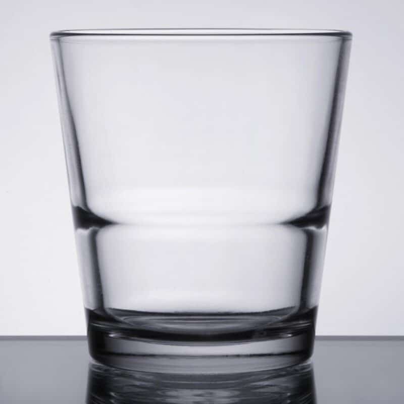 Laser Engraved Libbey® 15766 Restaurant Basics 9 oz. Stackable Rocks Glass - 1