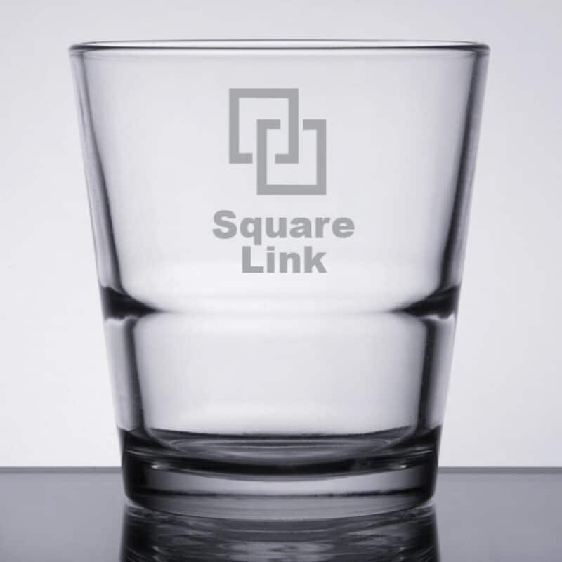 Laser Engraved Libbey® 15766 Restaurant Basics 9 oz. Stackable Rocks Glass