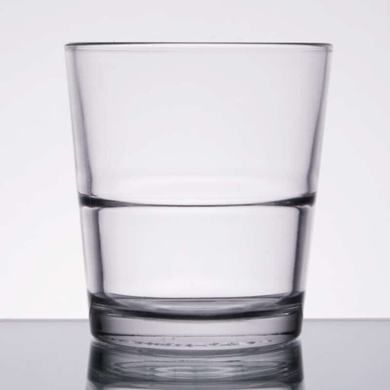 Laser Engraved Libbey® 15769 Restaurant Basics 12 oz. Stackable Rocks Glass - 1