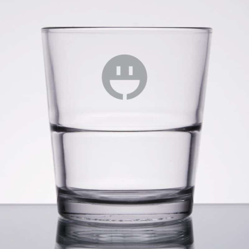Laser Engraved Libbey® 15769 Restaurant Basics 12 oz. Stackable Rocks Glass