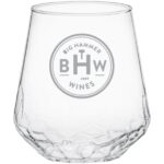 Laser Engraved Libbey® 17.75 oz. Bujarda Hammered Stemless Wine Glass