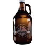 Laser Engraved Libbey® 32 Oz. Amber Growler with Lid
