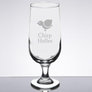 Laser Engraved Libbey® 3730 Embassy 14 oz. Stemmed Pilsner Glass