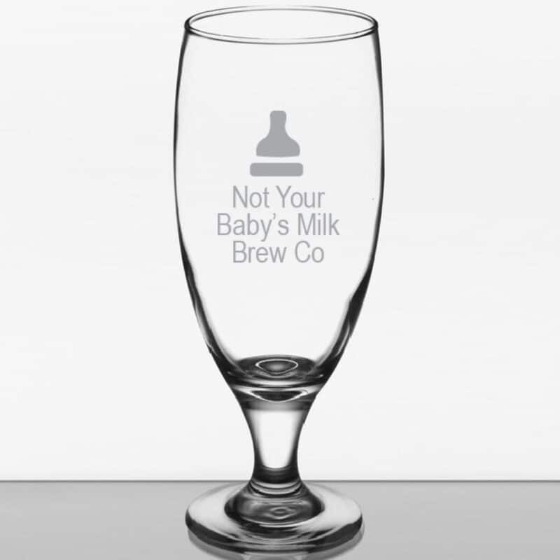 Laser Engraved Libbey® 3804 Embassy 16 oz. Stemmed Pilsner Glass