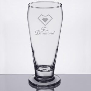 Laser Engraved Libbey® 3812 12 oz. Footed Pilsner Glass