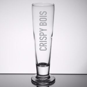 Laser Engraved Libbey® 3823 Catalina 14 oz. Tall Footed Pilsner Glass