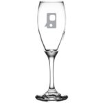 Laser Engraved Libbey® 3996 Teardrop 5.75 oz. Flute Glass
