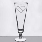 Laser Engraved Libbey® 6425 10 oz. Footed Pilsner Glass