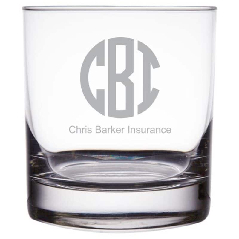 Laser Engraved Libbey® 917CD Heavy Base 11 oz. Rocks / Old Fashioned Glass