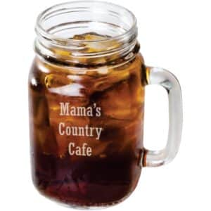 Laser Engraved Libbey® 97084 16 oz. Drinking Jar / Mason Jar with Handle
