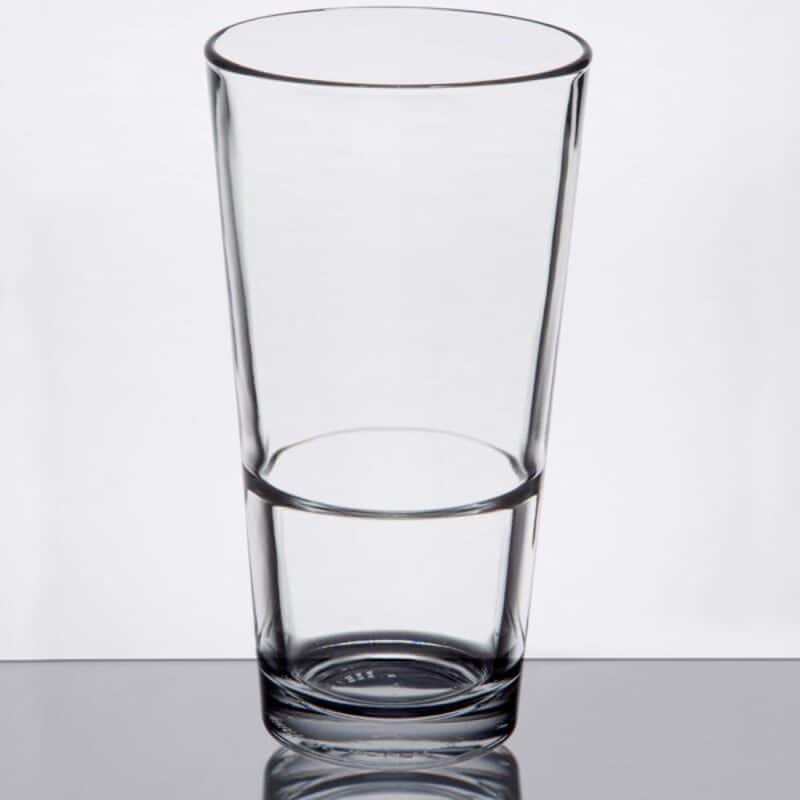 Laser Engraved Libbey® Basics 17.25 oz. Rim Tempered Stackable Mixing Glass - 1