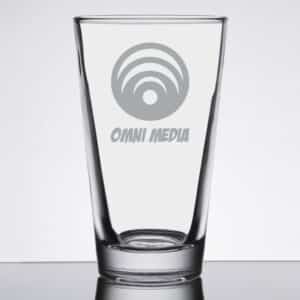 Laser Engraved Libbey® Restaurant Basics 14 oz. Rim Tempered Mixing Glass