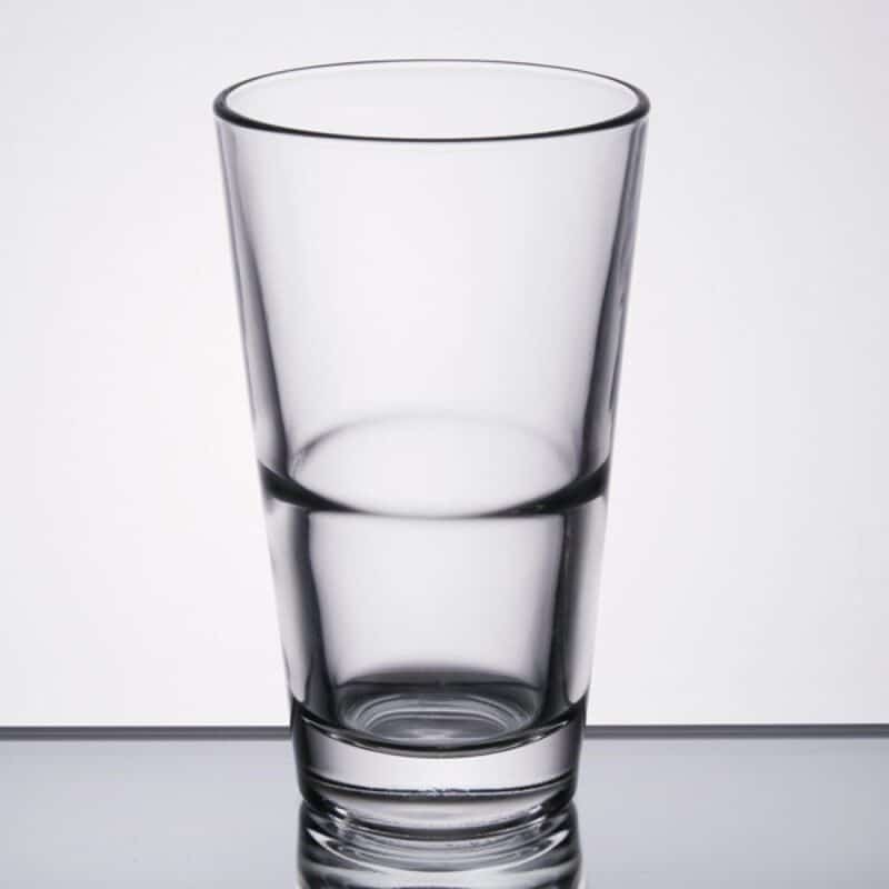 Laser Engraved Libbey® Restaurant Basics 14 oz. Rim Tempered Stackable Mixing Glass