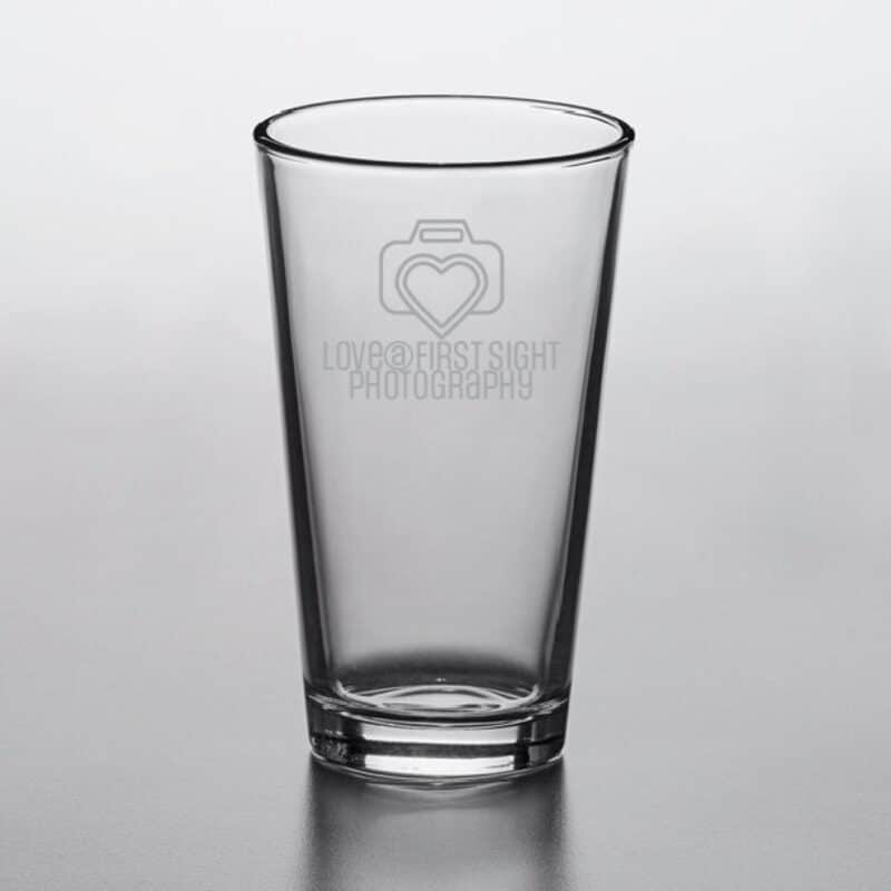 Laser Engraved Libbey® Restaurant Basics 16 oz. Mixing Glass / Pint Glass