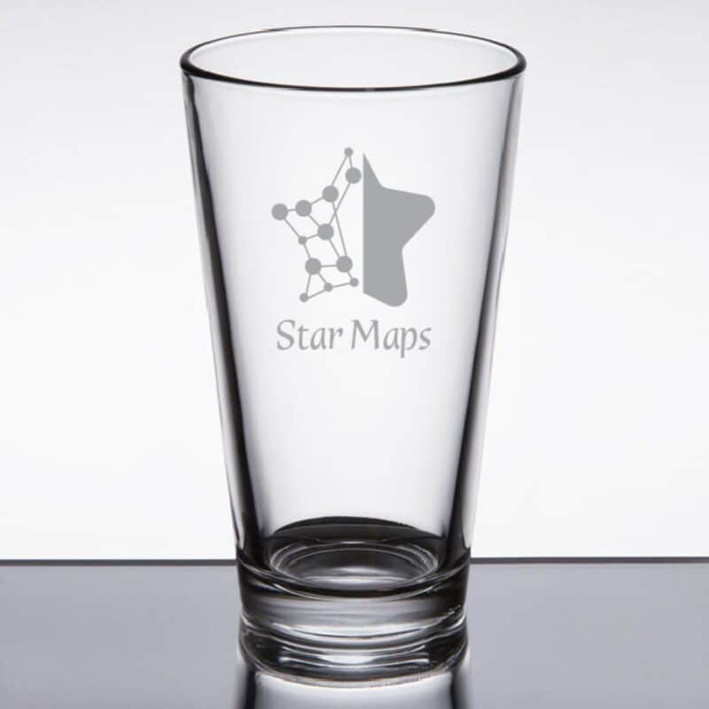 Laser Engraved Libbey® Restaurant Basics 16 oz. Rim Tempered Pint Glass