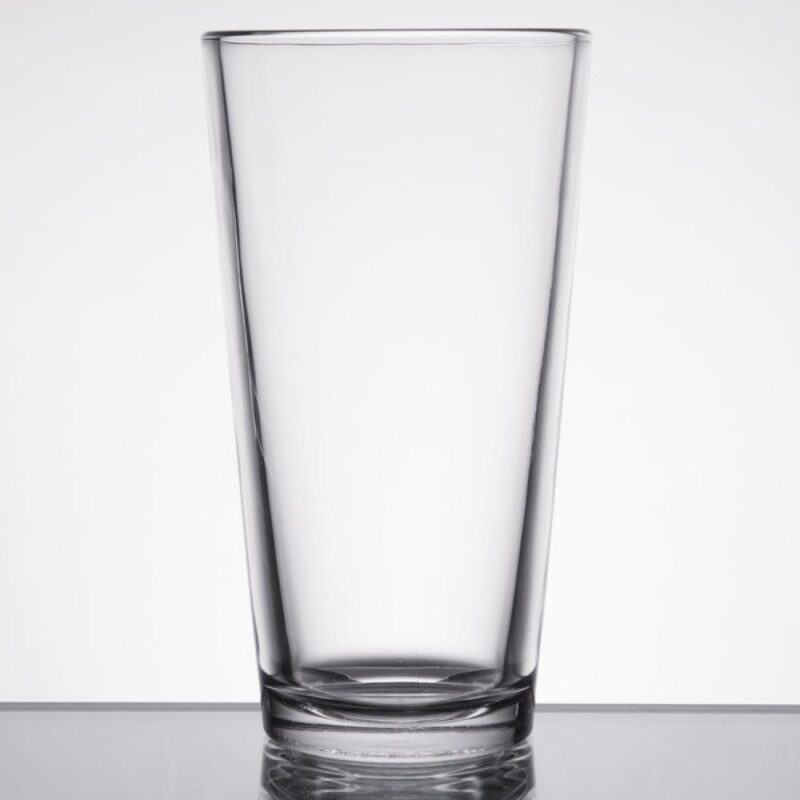 Laser Engraved Libbey® Restaurant Basics 16 oz. Rim Tempered Tall Mixing Glass - 1