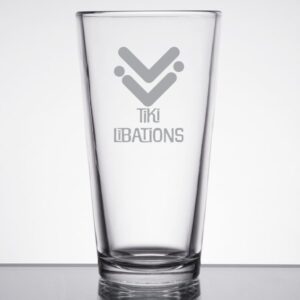 Laser Engraved Libbey® Restaurant Basics 16 oz. Rim Tempered Tall Mixing Glass
