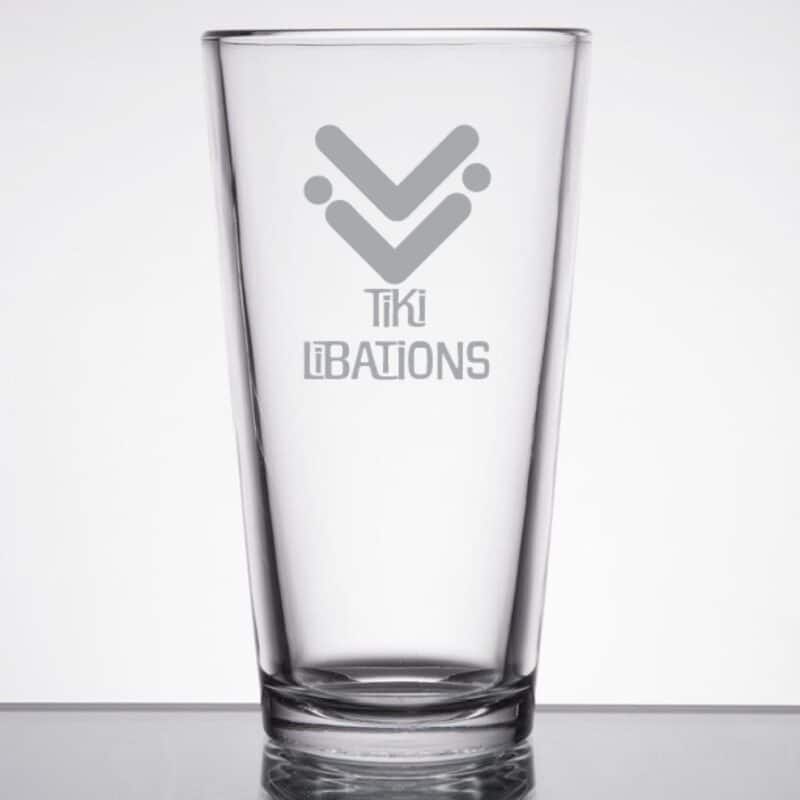 Laser Engraved Libbey® Restaurant Basics 16 oz. Rim Tempered Tall Mixing Glass
