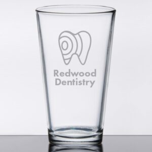 Laser Engraved Libbey® Restaurant Basics 20 oz. Rim Tempered Mixing Glass