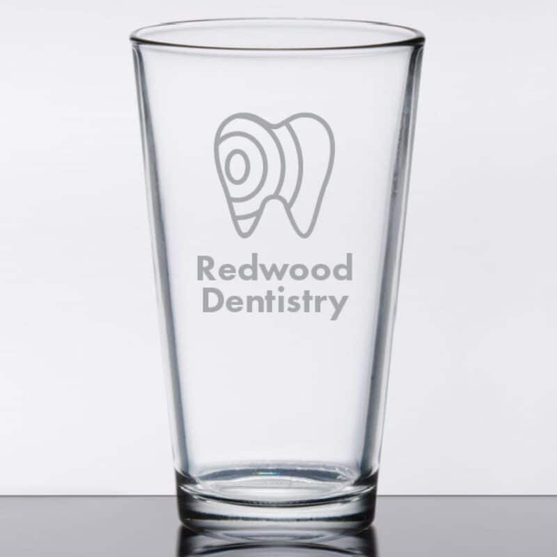 Laser Engraved Libbey® Restaurant Basics 20 oz. Rim Tempered Mixing Glass