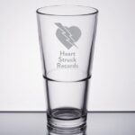 Laser Engraved Libbey® Restaurant Basics 20 oz. Rim Tempered Stackable Mixing Glass