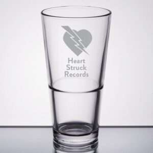 Laser Engraved Libbey® Restaurant Basics 20 oz. Rim Tempered Stackable Mixing Glass