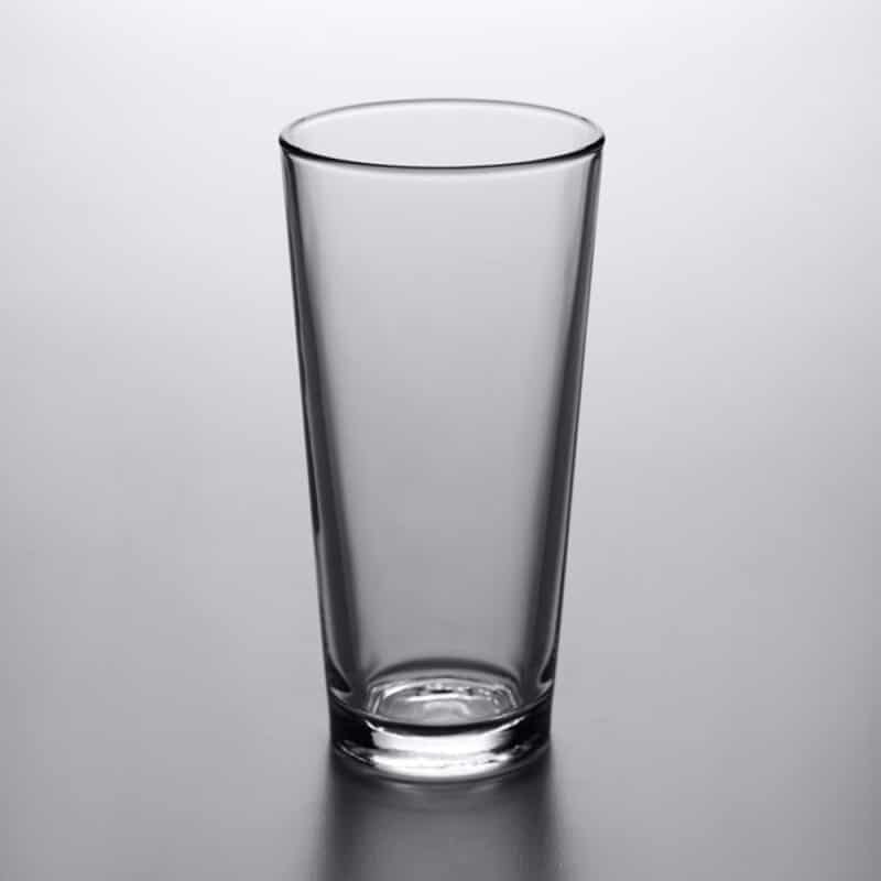 Laser Engraved Libbey® Restaurant Basics 20 oz. Rim Tempered Tall Mixing Glass - 1