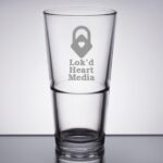 Laser Engraved Libbey® Restaurant Basics 22 oz. Rim Tempered Stackable Mixing Glass