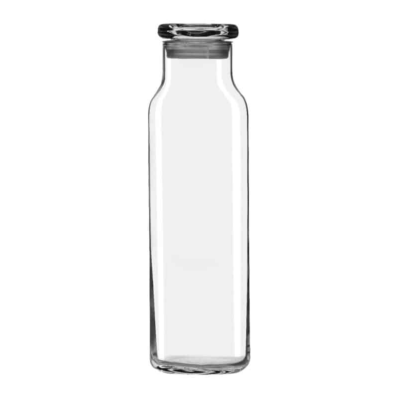 Libbey 24 oz Glass Water Bottle with Press-On Lid - 1