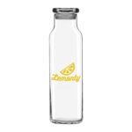 Libbey 24 oz Glass Water Bottle with Press-On Lid