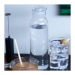 Libbey 24 oz Glass Water Bottle with Press-On Lid - 2