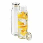 Libbey 24 oz Glass Water Bottle with Press-On Lid - 3