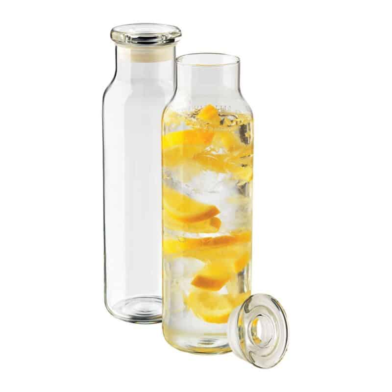 Libbey 24 oz Glass Water Bottle with Press-On Lid - 3