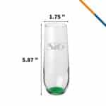 Libbey Beata Stemless Champagne Glasses - 8 Oz. - 3