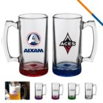Libbey Clino Glass Beer Mugs - 12 Oz.