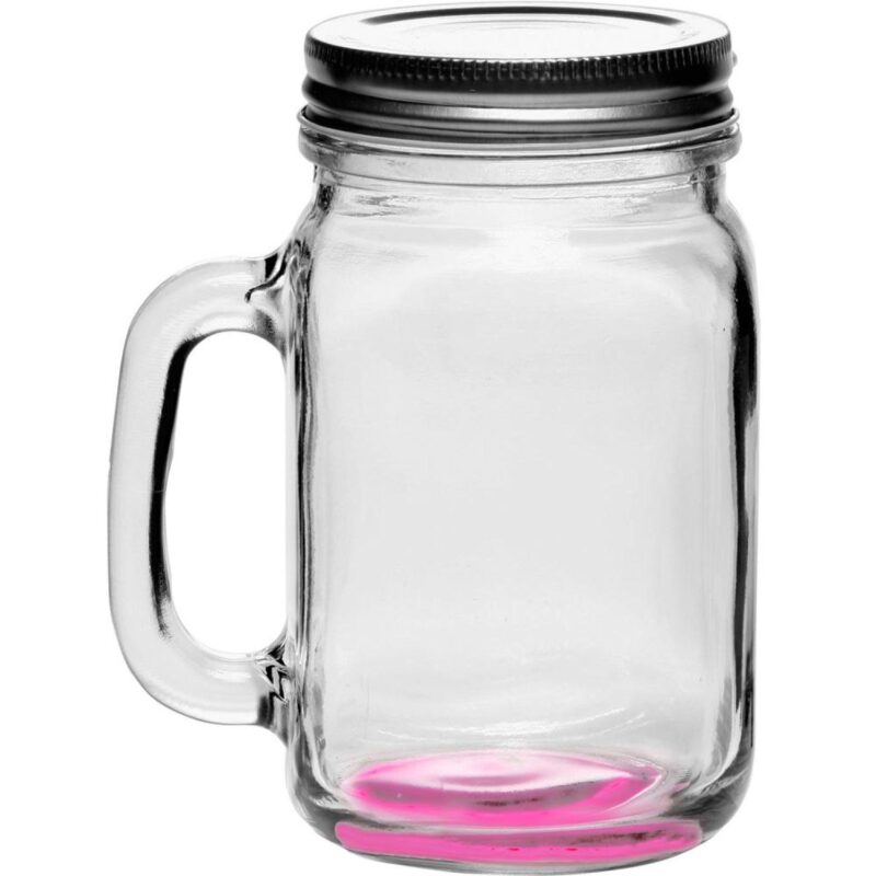 Libbey Handle Mason Jars with Lids - 4