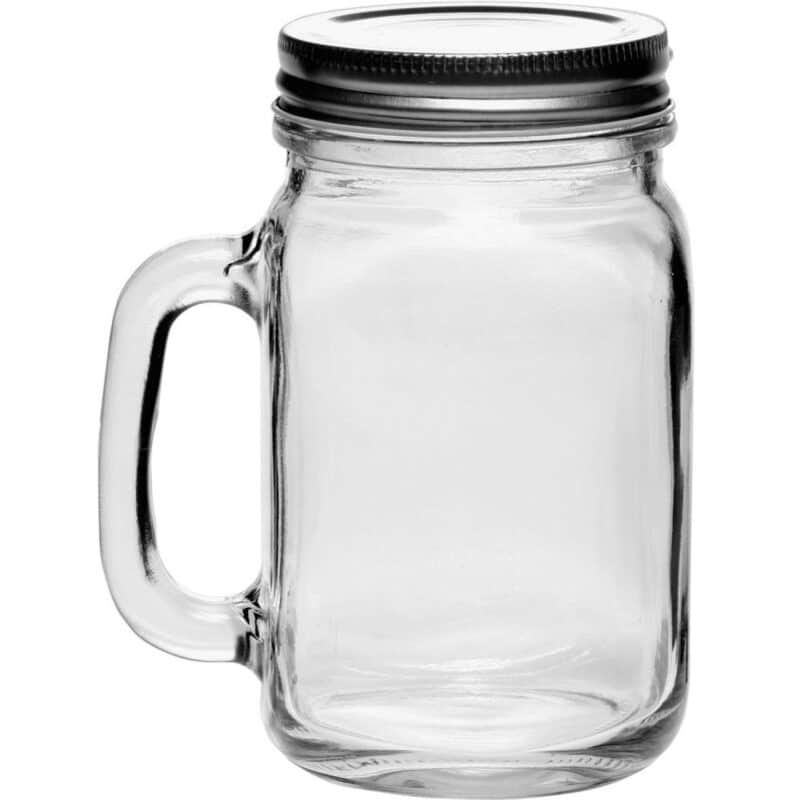 Libbey Handle Mason Jars with Lids - 2